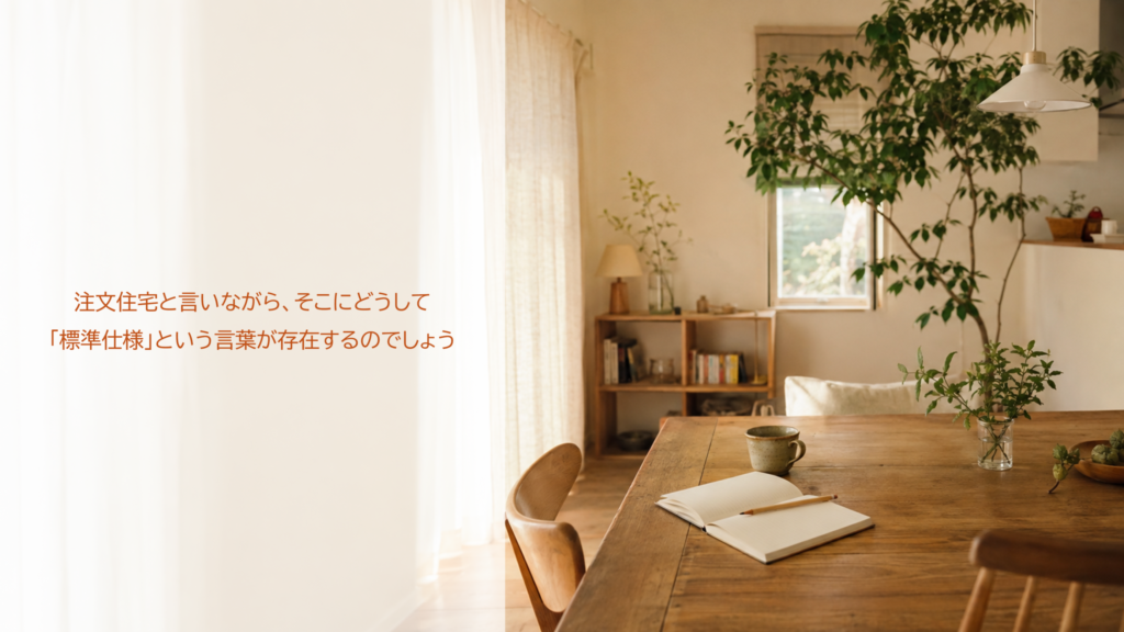 「標準仕様」と注文住宅について考える、やわらかな光が差し込むダイニング空間